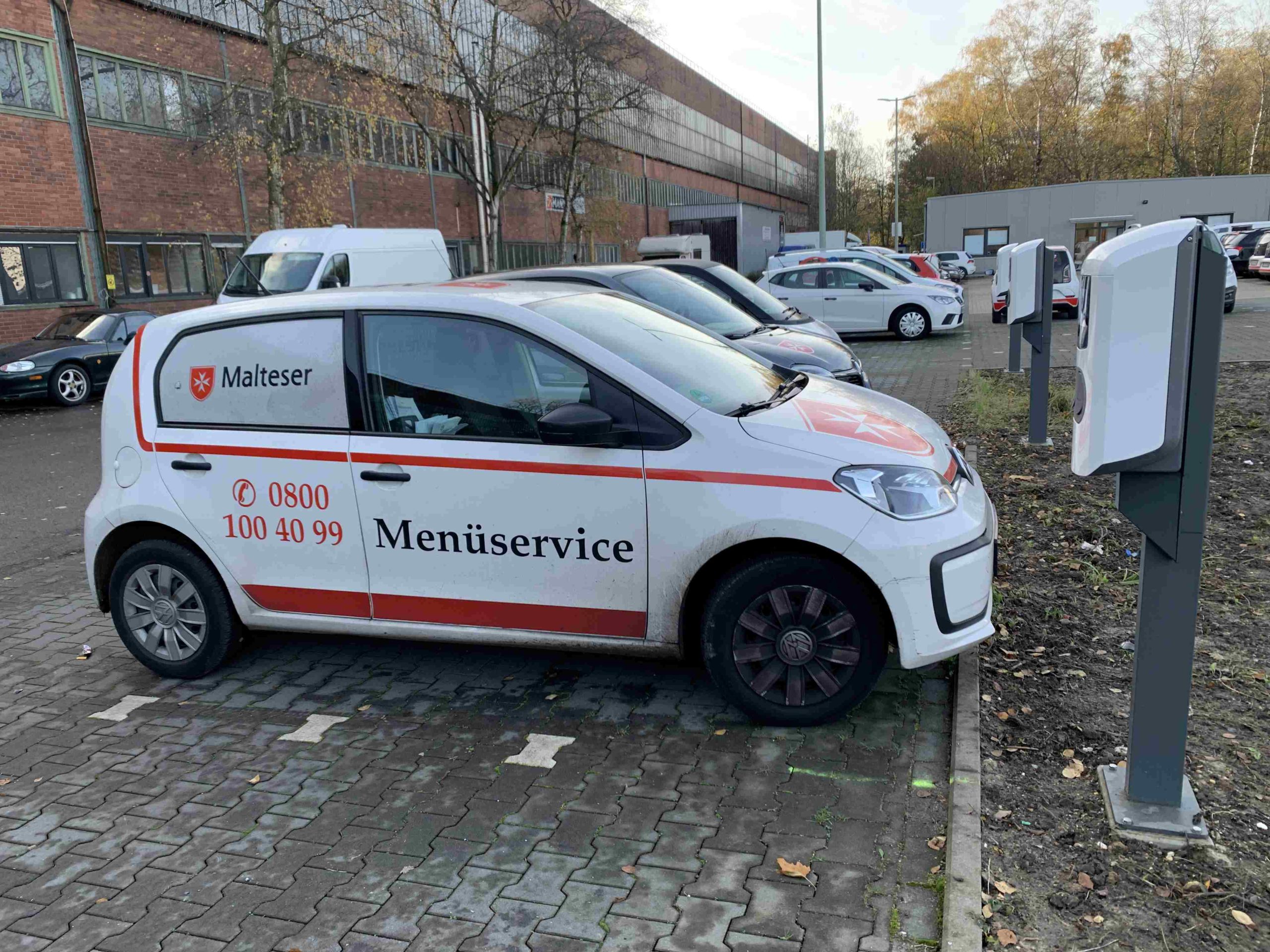 Essen auf elektrischen Rädern
